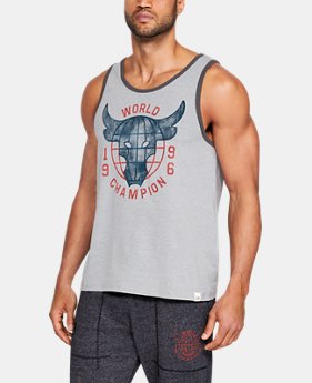 New Arrival Men's UA x Project Rock 96 World Champion Tank LIMITED TIME: FREE SHIPPING 1 Color Available $45