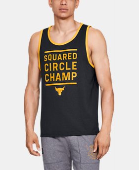New Arrival Men's UA x Project Rock Squared Circle Champ Tank FREE U.S. SHIPPING 1 Color Available $35