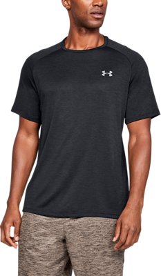 Men's UA Tech™ Short Sleeve, Black , , Black , Click to view full size