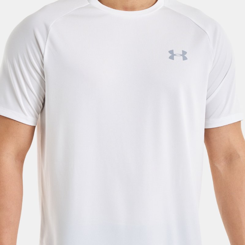 Camiseta de manga corta Under Armour Tech™ 2.0 para hombre Blanco / Overcast Gris 3XL