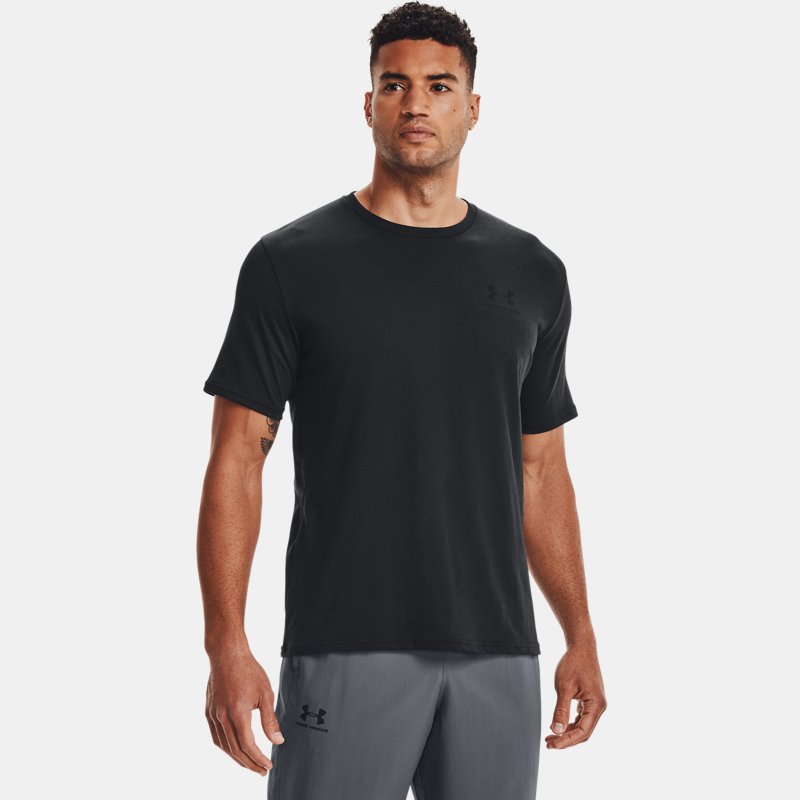 Men's Under Armour Sportstyle Left Chest Short Sleeve Shirt Black / Black S