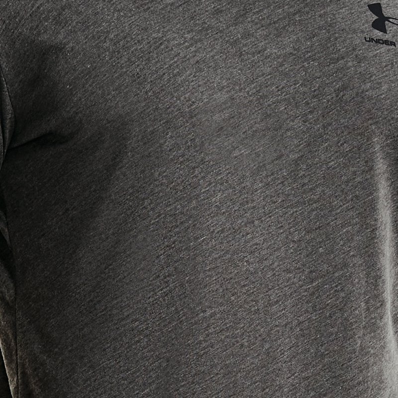 T-shirt à manches courtes Under Armour Sportstyle Left Chest pour homme Charcoal Medium Heather / Noir XS