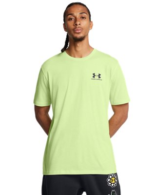 Under Armour Mens Green Left Chest Logo Short Sleeve Morph / Black Medium