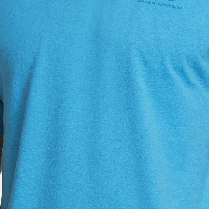 T-shirt à manches courtes Under Armour Sportstyle Left Chest pour homme Bleu Topaz / Capri L
