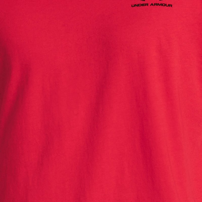 Camiseta de manga corta Under Armour Sportstyle Left Chest para hombre Rojo / Negro XS