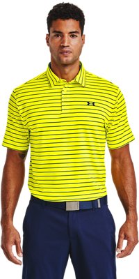 yellow under armour polo shirt