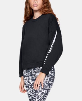 New Arrival Women's UA Rival Fleece OS Crew 2 Colors Available $55