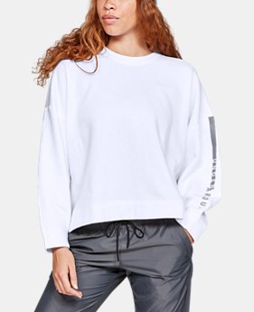 Women's UA Rival Fleece Oversize Crew 4 Colors Available $45