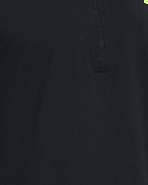 Męska koszulka z długim rękawem i zapięciem na zamek do połowy długości UA Tech™, Black, pdpMainDesktop image number 0