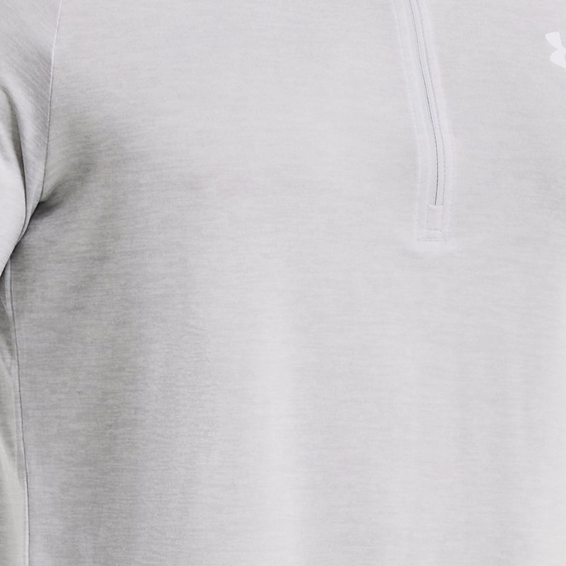 Herren Under Armour Tech™ Shirt mit ½-Zip, langärmlig Halo Grau / Weiß