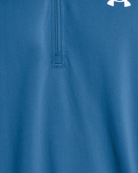 Męska koszulka z długim rękawem i zapięciem na zamek do połowy długości UA Tech™, Blue, pdpMainDesktop image number 0