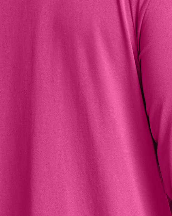 Herenshirt UA Tech™ met korte rits en lange mouwen, Pink, pdpMainDesktop image number 1