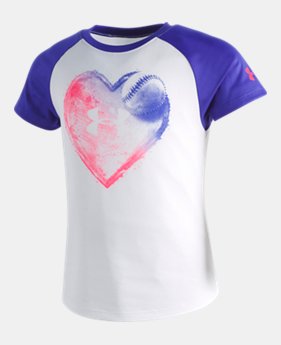 New Arrival Girls' Toddler UA Home Plate Heart T-Shirt 1 Color Available $20