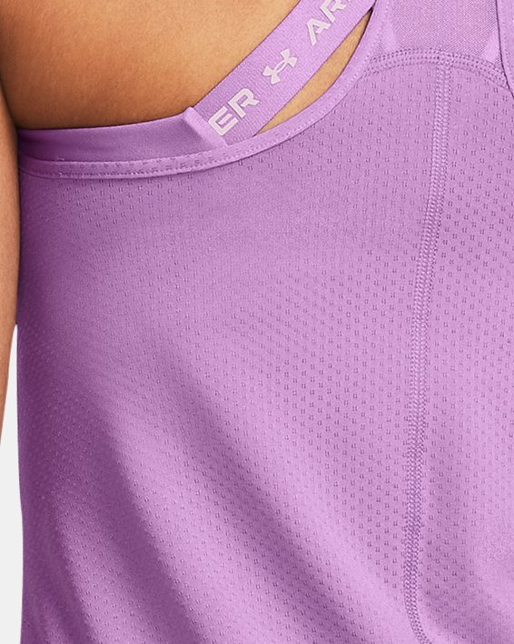 Camiseta sin mangas HeatGear® Armour para mujer, Purple, pdpMainDesktop image number 1