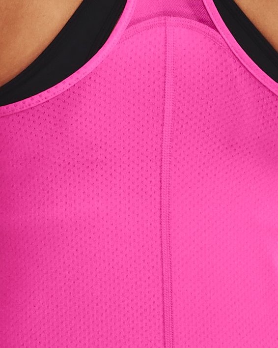 Women's HeatGear® Armour Racer Tank in Pink image number 1