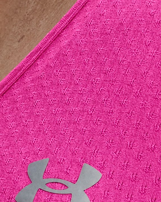 Women's HeatGear® Armour Racer Tank in Pink image number 3