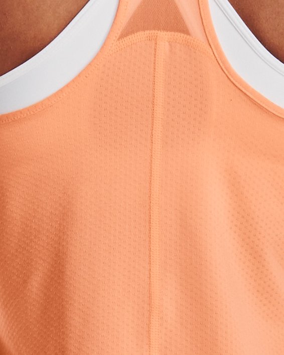 เสื้อกล้าม HeatGear® Armour Racer สำหรับผู้หญิง in Orange image number 1
