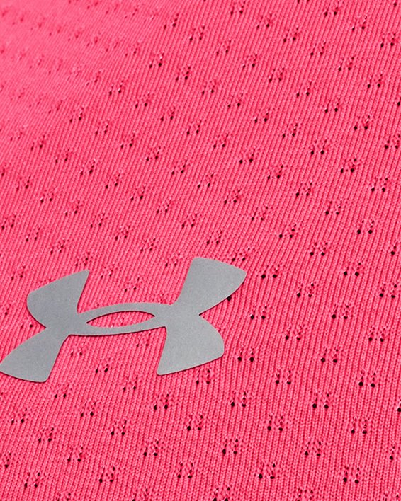 Women's HeatGear® Armour Short Sleeve in Pink image number 3