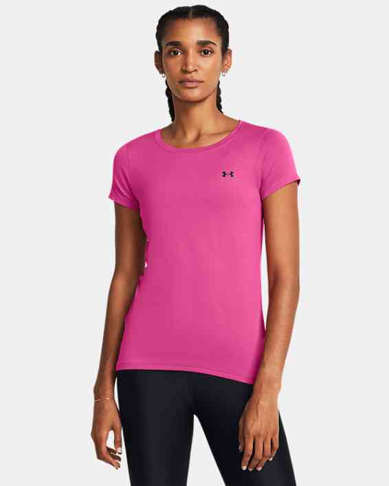 Short Sleeve Workout Shirts for Women in Pink | Under Armour