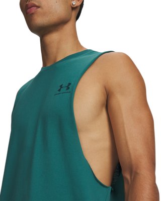 UA Left Chest Cut-Off, Green, pdpMainDesktop image number 2