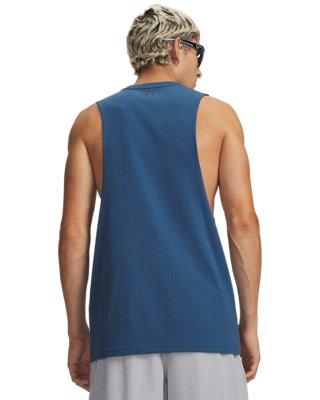UA Left Chest Cut-Off, Blue, pdpMainDesktop image number 1