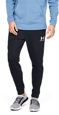 men's under armour black joggers