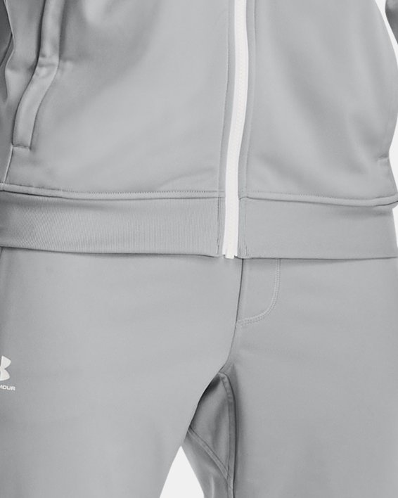 Men's UA Sportstyle Tricot Jacket, Gray, pdpMainDesktop image number 2