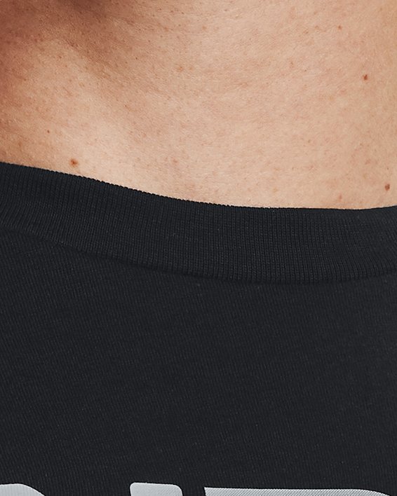 Men's UA Team Issue Wordmark Short Sleeve, Black, pdpMainDesktop image number 3