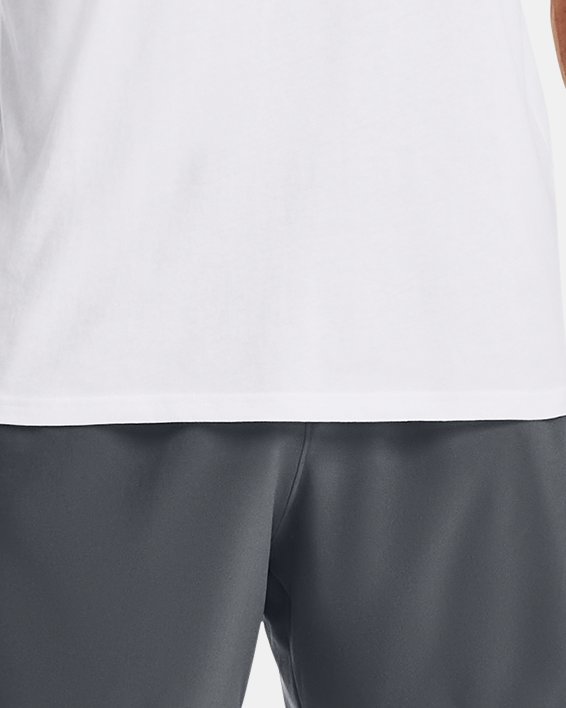 Men's UA Team Issue Wordmark Short Sleeve in White image number 2