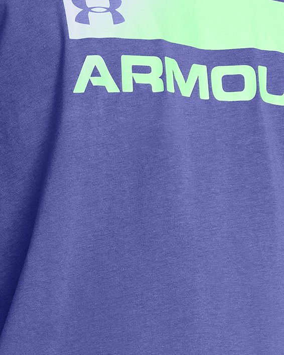 Men's UA Team Issue Wordmark Short Sleeve, Purple, pdpMainDesktop image number 0