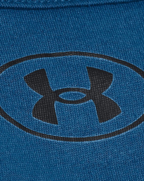男士UA Sportstyle Logo背心 in Blue image number 3