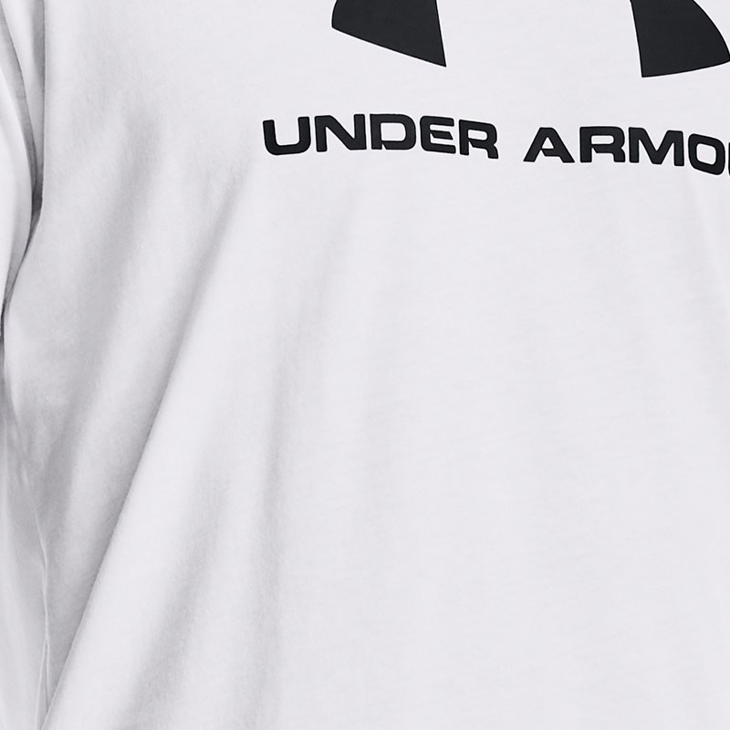 Men's  Under Armour  Sportstyle Logo Short Sleeve White / Black XS
