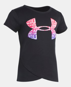 Girls' Pre-School UA Big Logo Cross Over T-Shirt 1 Color Available $22
