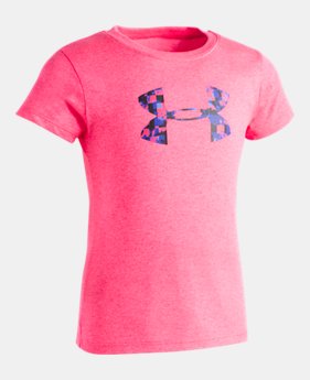 New Arrival Girls' Toddler UA Overlay Print Logo T-Shirt FREE U.S. SHIPPING 1 Color Available $18