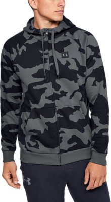 under armour men's rival fleece fitted full zip hoodie