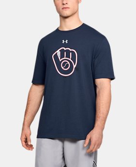 Men's MLB UA Stitch Logo Short Sleeve 1 Color Available $35