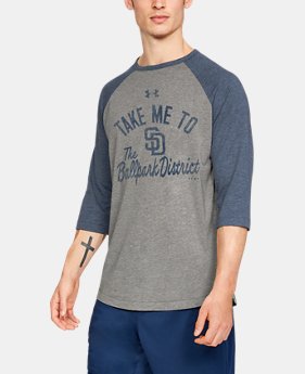 Men's MLB UA Tri-Blend Heritage ¾ Sleeve Shirt 1 Color Available $45