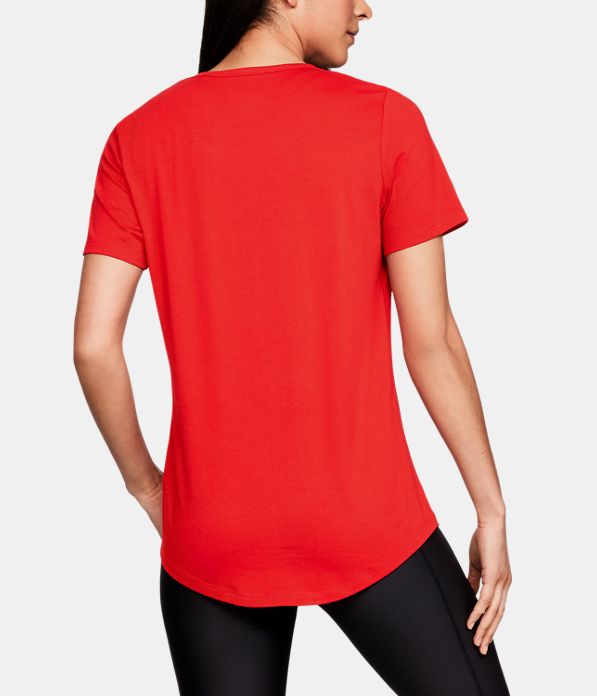 Women's MLB UA Team Short Sleeve, MLB_WSH_Scarlet,