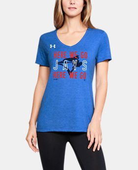 Women's MLB UA Tri-Blend Chant V-neck Short Sleeve 1 Color Available $30