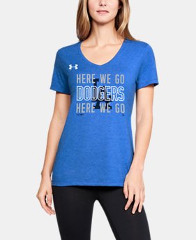 Women's MLB UA Tri-Blend Chant V-neck Short Sleeve 6 Colors Available $35