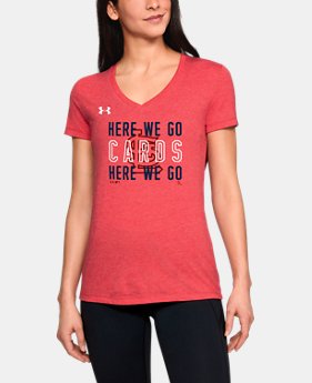 Women's MLB UA Tri-Blend Chant V-neck Short Sleeve 2 Colors Available $35