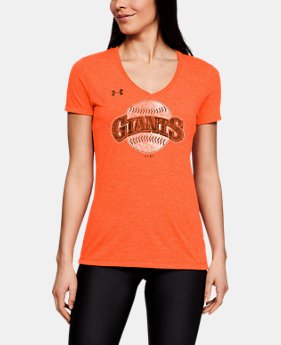 Women's MLB UA Tri-Blend Team Logo Short Sleeve 1 Color Available $35