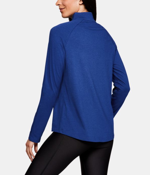 Women's MLB UA Left Chest ½ Zip, MLB_TOR_Bright Royal,