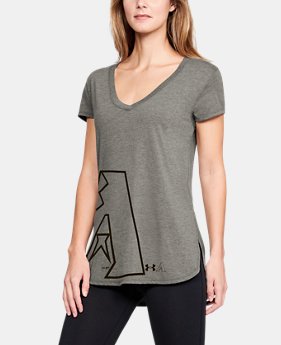Women's MLB UA Tri-Blend Offset Short Sleeve 1 Color Available $40