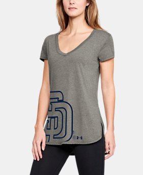 Women's MLB UA Tri-Blend Offset Short Sleeve 1 Color Available $40