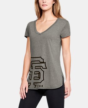 Women's MLB UA Tri-Blend Offset Short Sleeve 1 Color Available $40