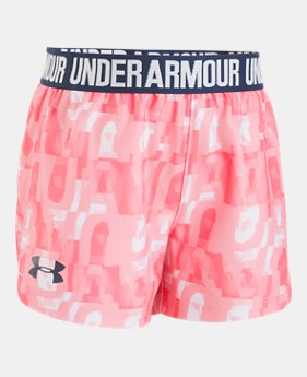 Girls' Pre-School UA Linear Wordmark Play Up Shorts 1 Color Available $20