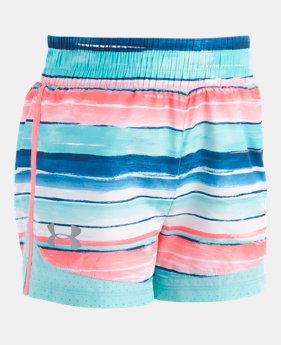 Girls' Pre-School UA Water Stripe Run Shorts 1 Color Available $22