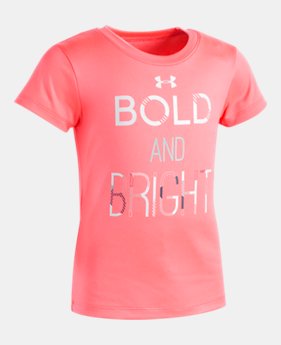 New Arrival Girls' Toddler UA Bold And Bright T-Shirt FREE U.S. SHIPPING 1 Color Available $18