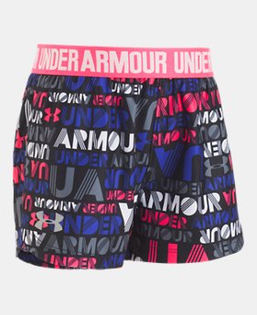 Girls' Toddler UA Wordmark Block Play Up Shorts 1 Color $20